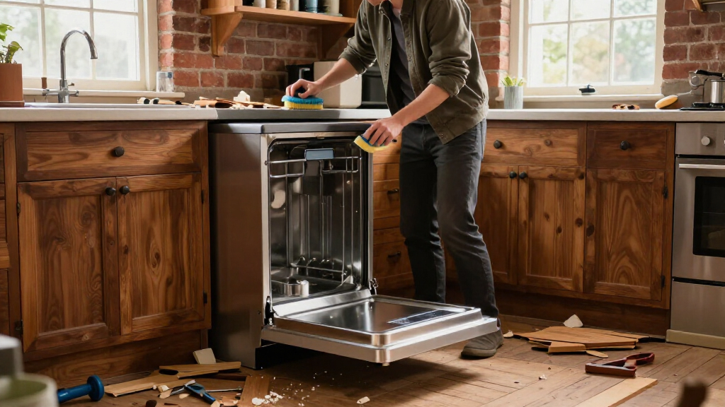 A Victorian Home's Entire Kitchen Was Demolished — Except For The Dishwasher