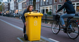 Amsterdam Plaatst Prullenbak Midden Op Fietspad: 'Een Giller' - Nos.nl