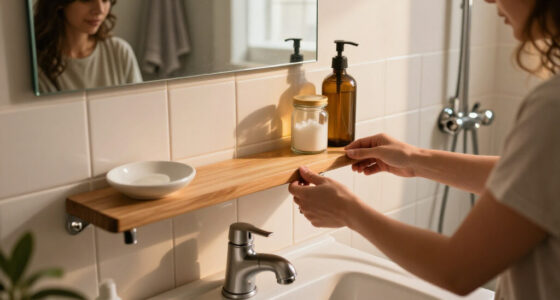 DIYer Finds The Easiest Hack For Extra Countertop Storage In Small Bathrooms