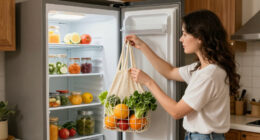 Need More Kitchen Space? YIWANFW Fridge Shelf And Fruit Basket Includes 2 Hooks For $14