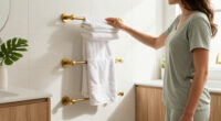Scrap Bulky Shelves: Store Towels With This Modern-Style Alternative